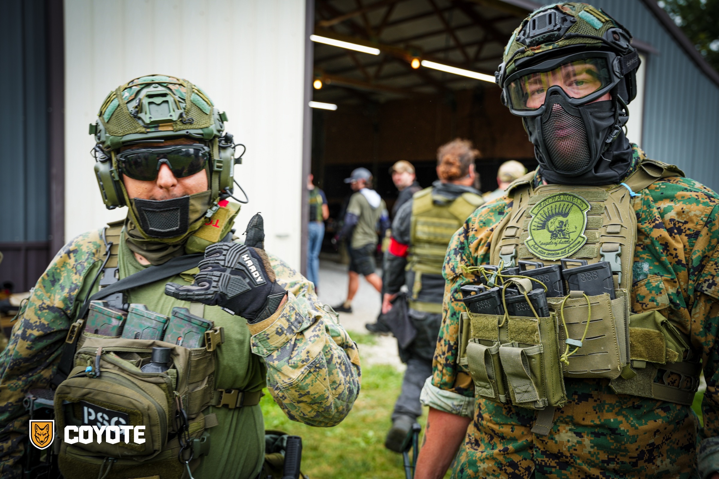Players in tactical gear