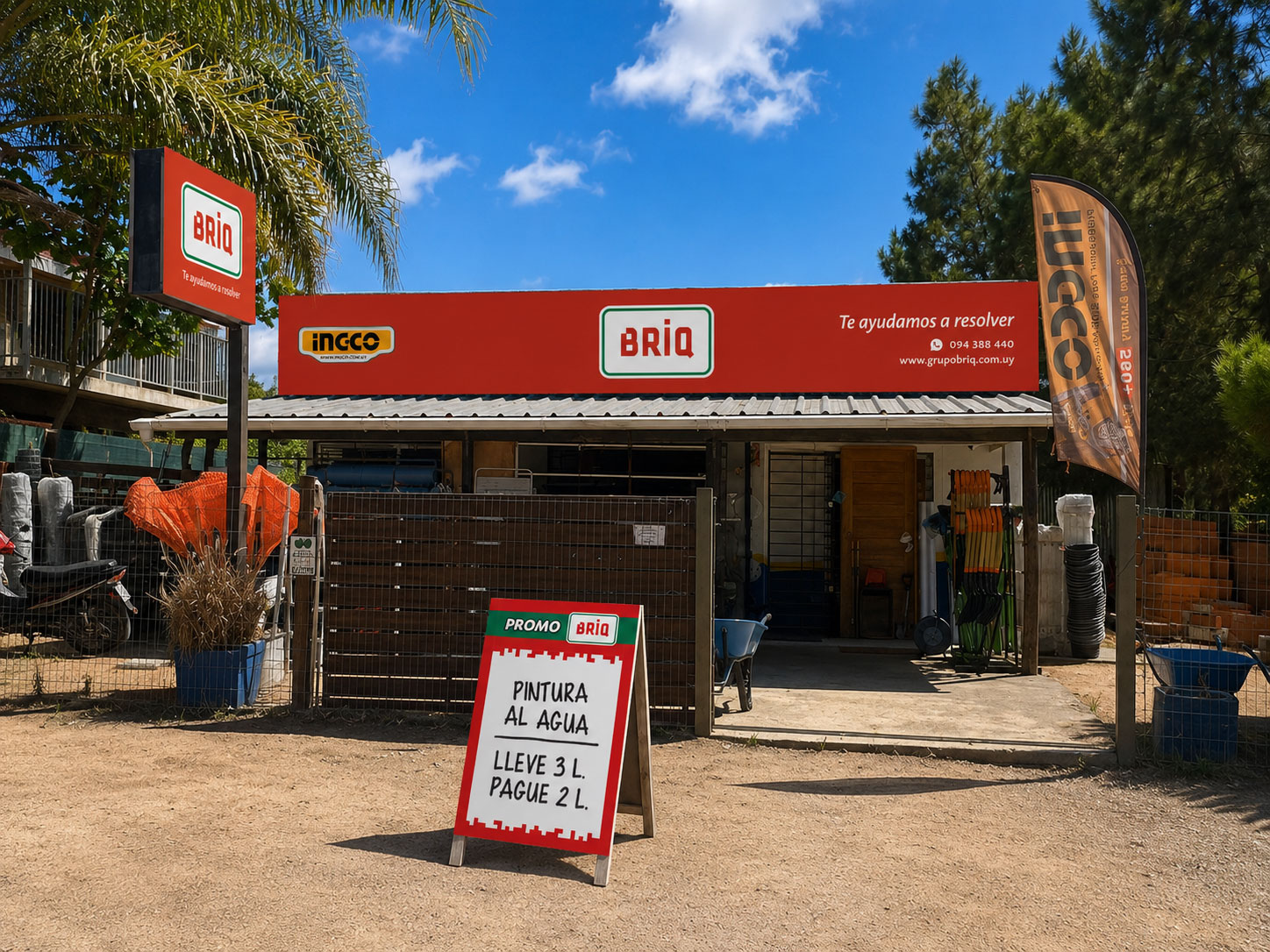 Cartelería para locales BRIQ