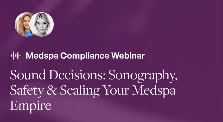 A presentation featuring Dr. Gretchen Frieling, Safety & Scaling Your Medspa Empire.