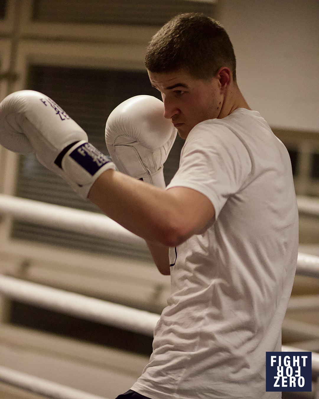 A colorful photo of a boxer's posture 