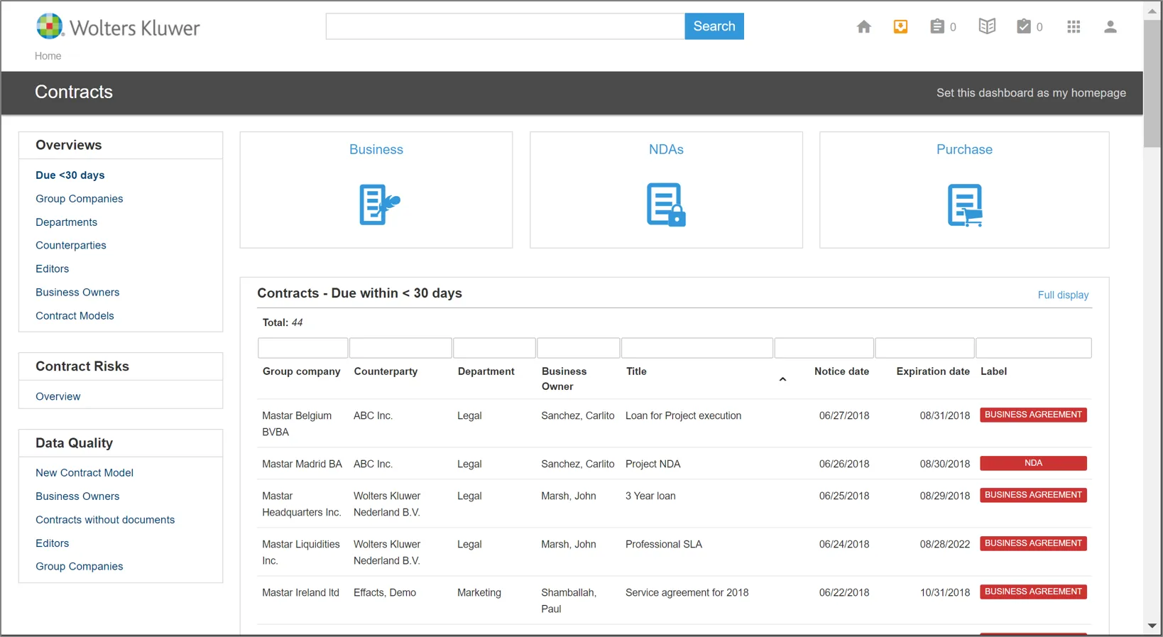 effacts contract management
