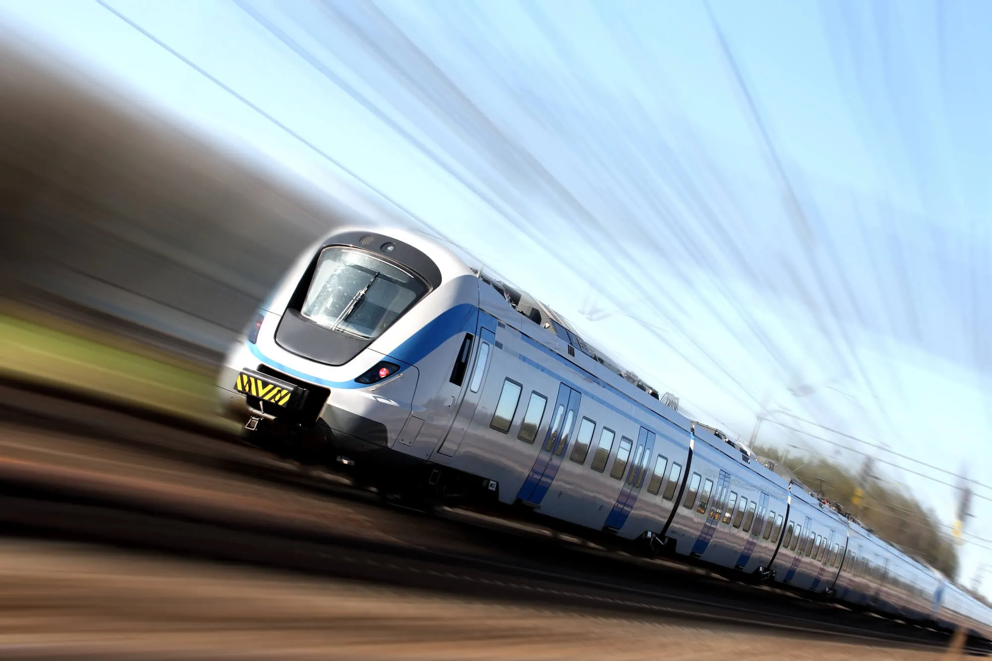 A high speed training going fast