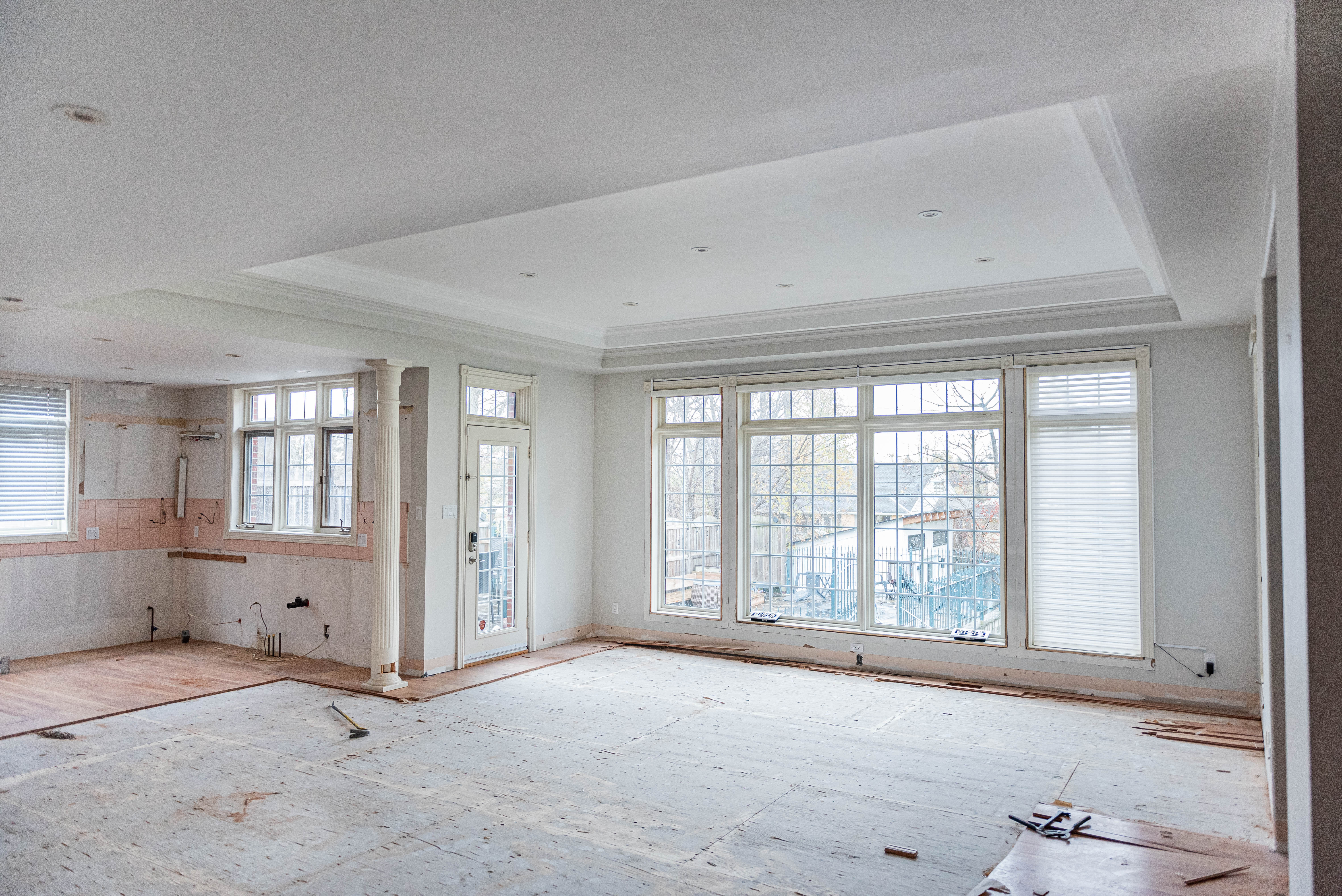 Century home flooring renovation in progress, ensuring lasting durability and warmth for this Kitchener–Waterloo home.