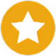 White star icon centered on a gold circular background.