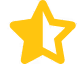 Yellow star icon with a hollow center.