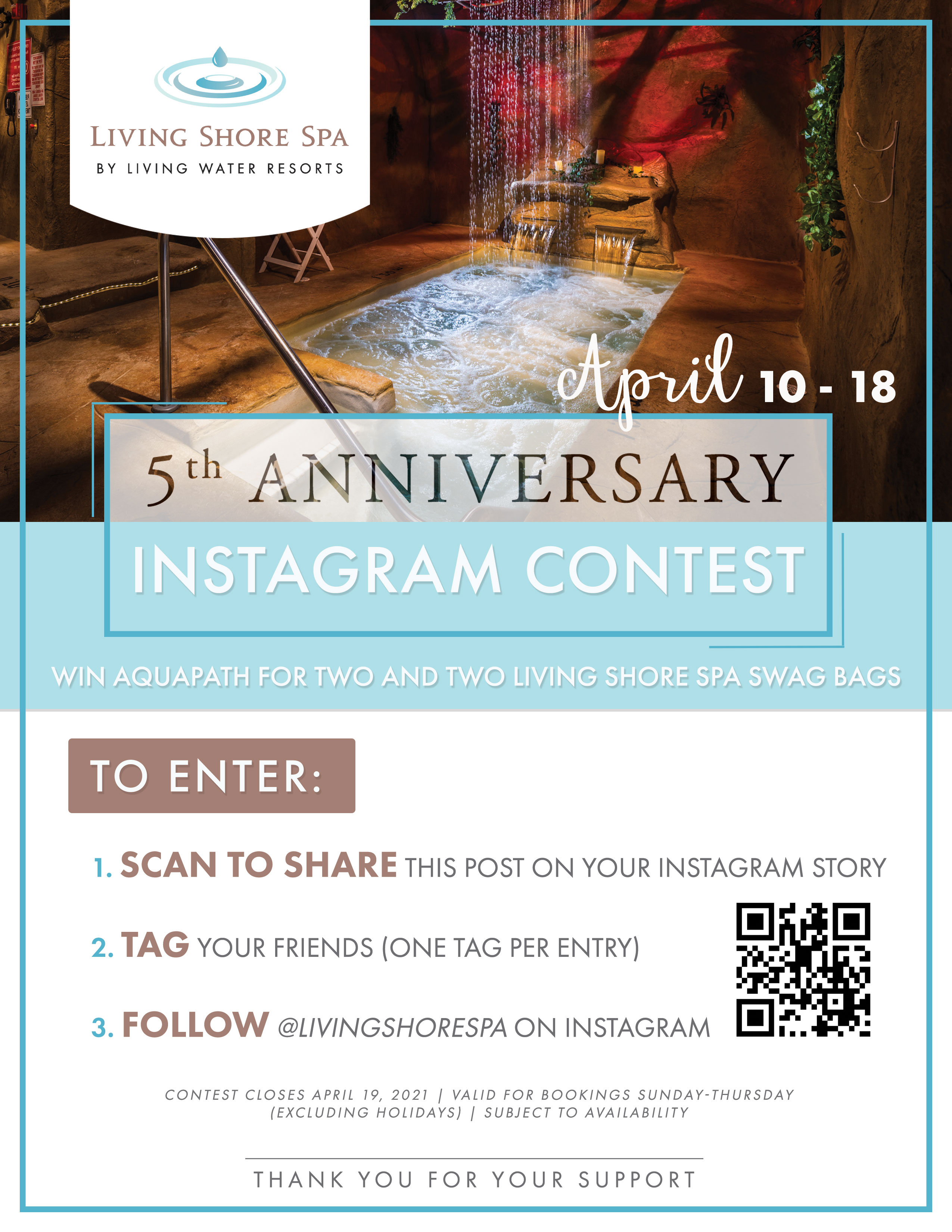 spa social media contest flyer