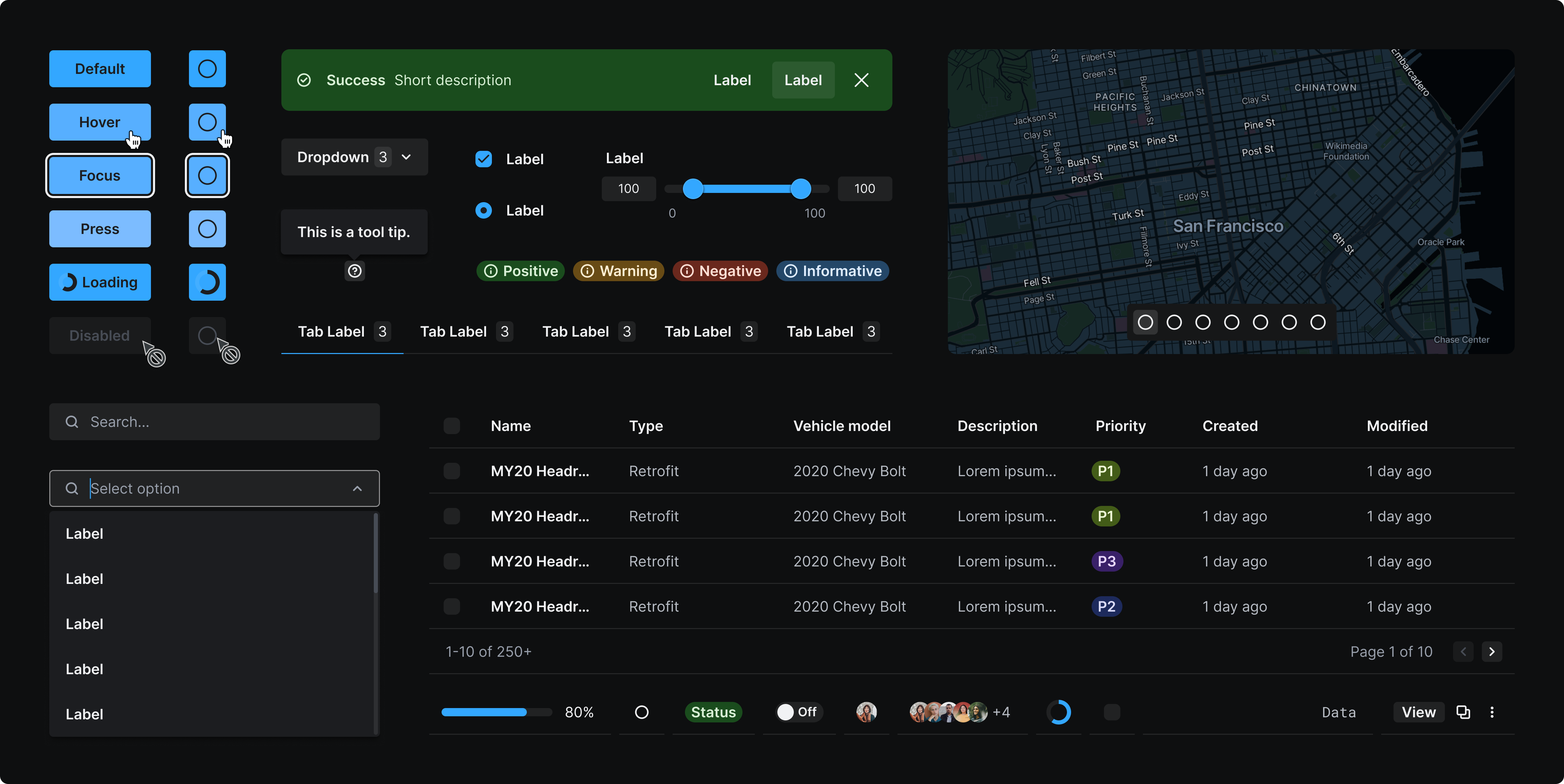Dashboard and mobile view of the home screens for gage.