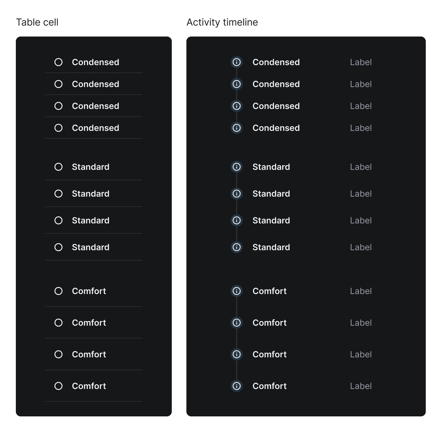 2 mobile phone screens showing the ui for sending notices.