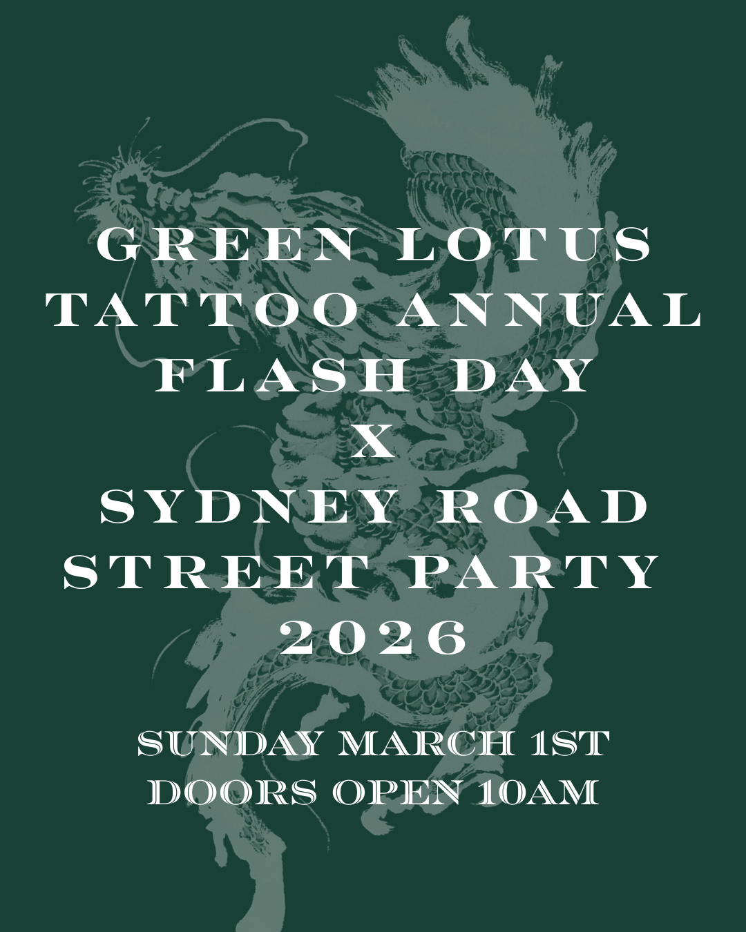 Green Lotus Tattoo - Annual Flash Day Fundraiser, Brunswick Melbourne