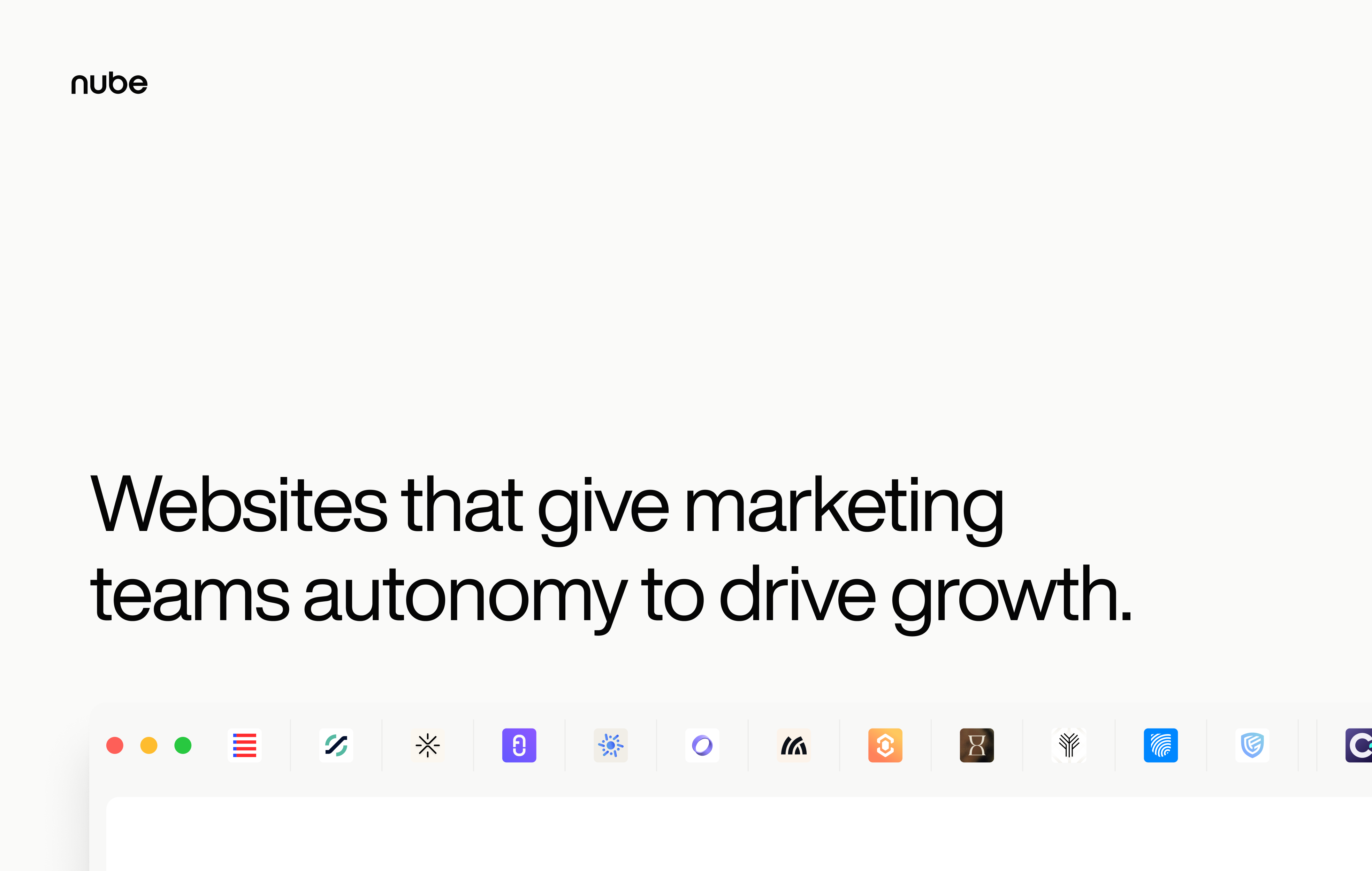 Nube Agency | Websites that give marketing  teams autonomy to drive growth cover image