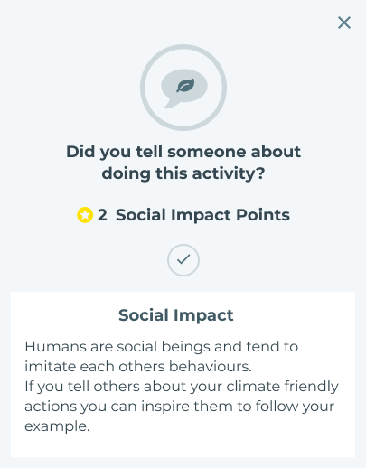 Social Impact Bonus Points