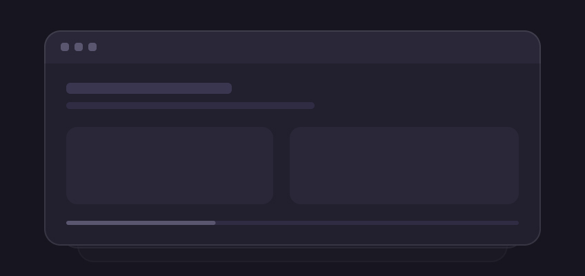 Mockup of a static click-through demo made from stitched screenshots with placeholder content