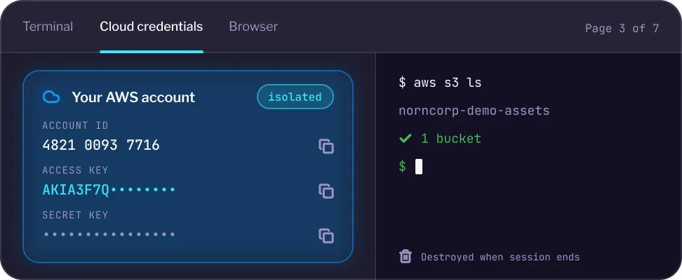 Screenshot of Terraform-based cloud sandbox configuration