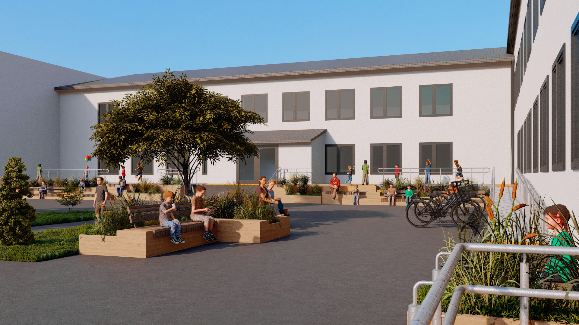 Project solutions for public and educational spaces in pilot communities