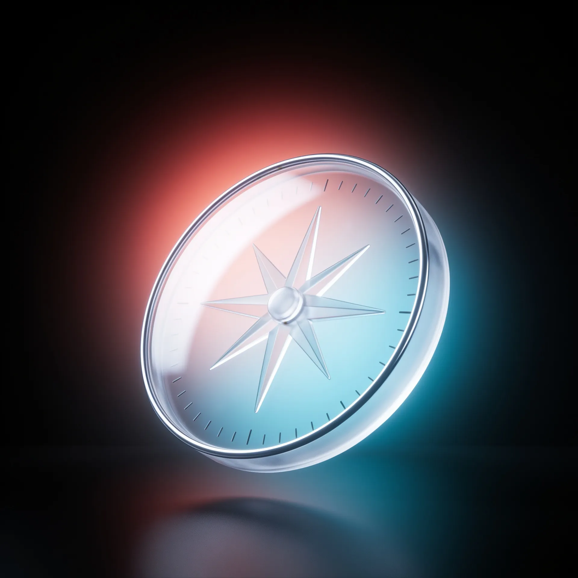 Glass compass icon representing marketing strategy services from Threems, a marketing strategy agency in the UK