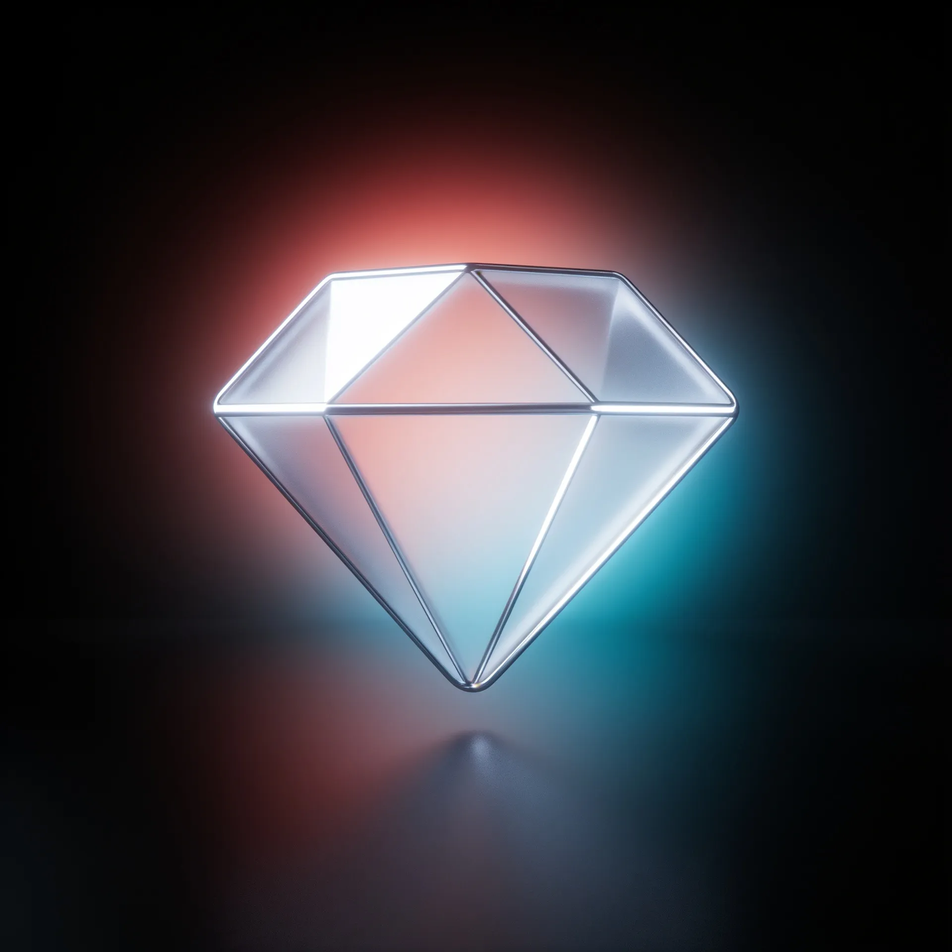 Glass faceted gemstone emblem icon representing brand development agency and branding agency services