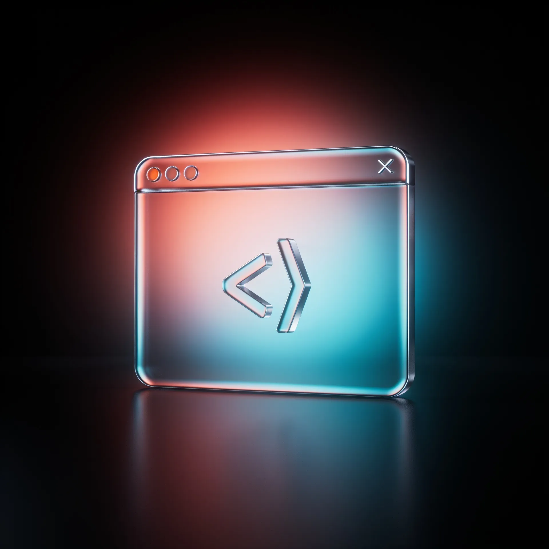 Glass browser window icon representing web development agency and website design services for NGOs and businesses