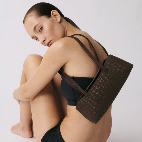 Mini Chrystie Bag - Chocolate Suede Croc – Heaven Mayhem