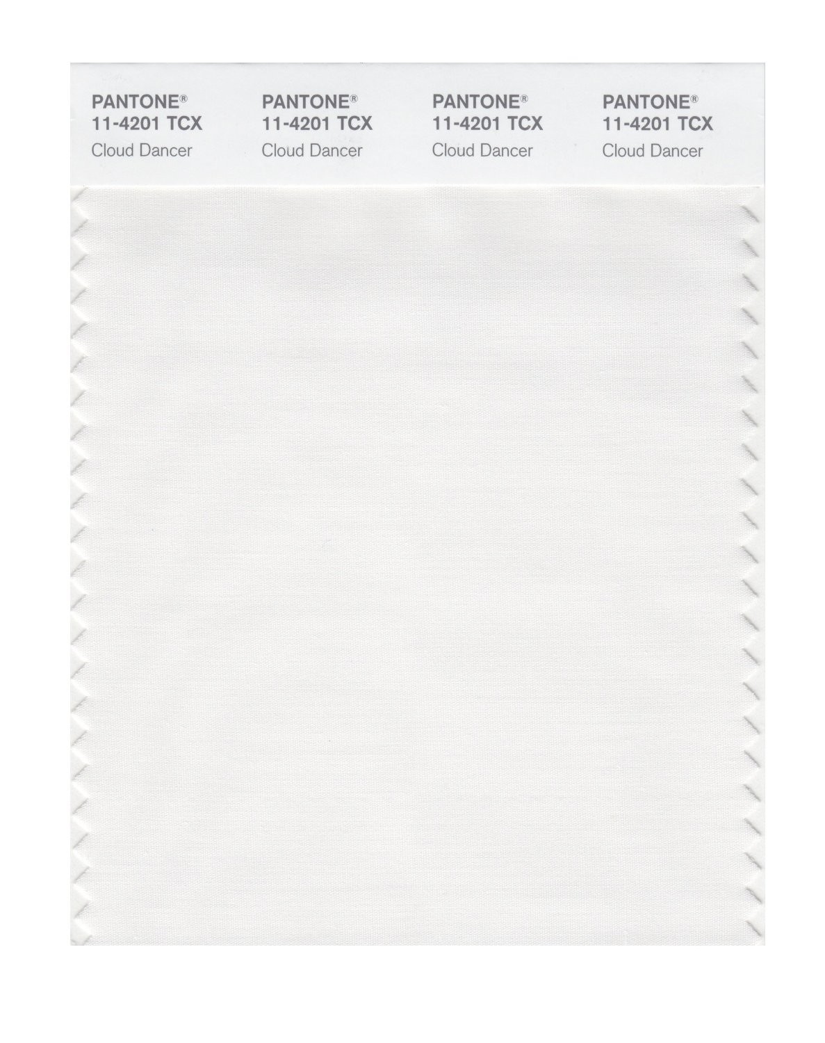 Pantone 11-4201 TCX Swatch Card Cloud Dancer – Design Info