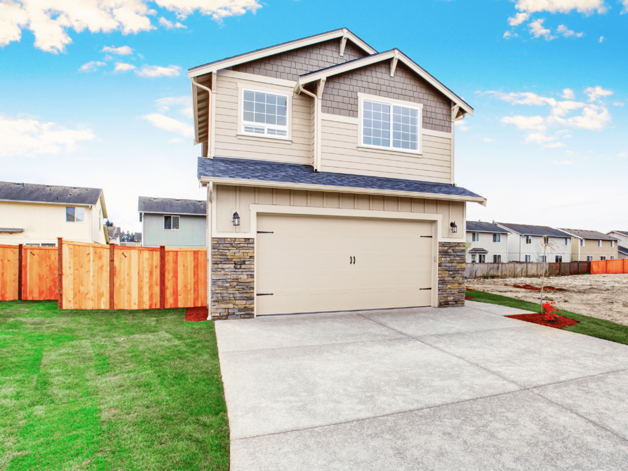 Two-story Washington home with attached garage and backyard space suitable for a home addition or detached ADU.