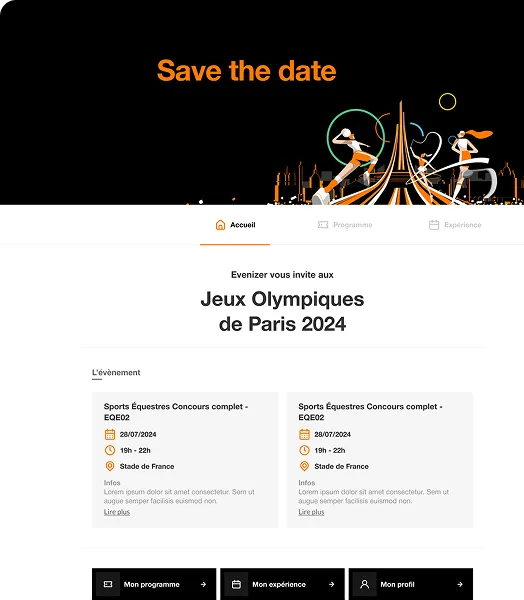 Programme Hospitalités Evenizer