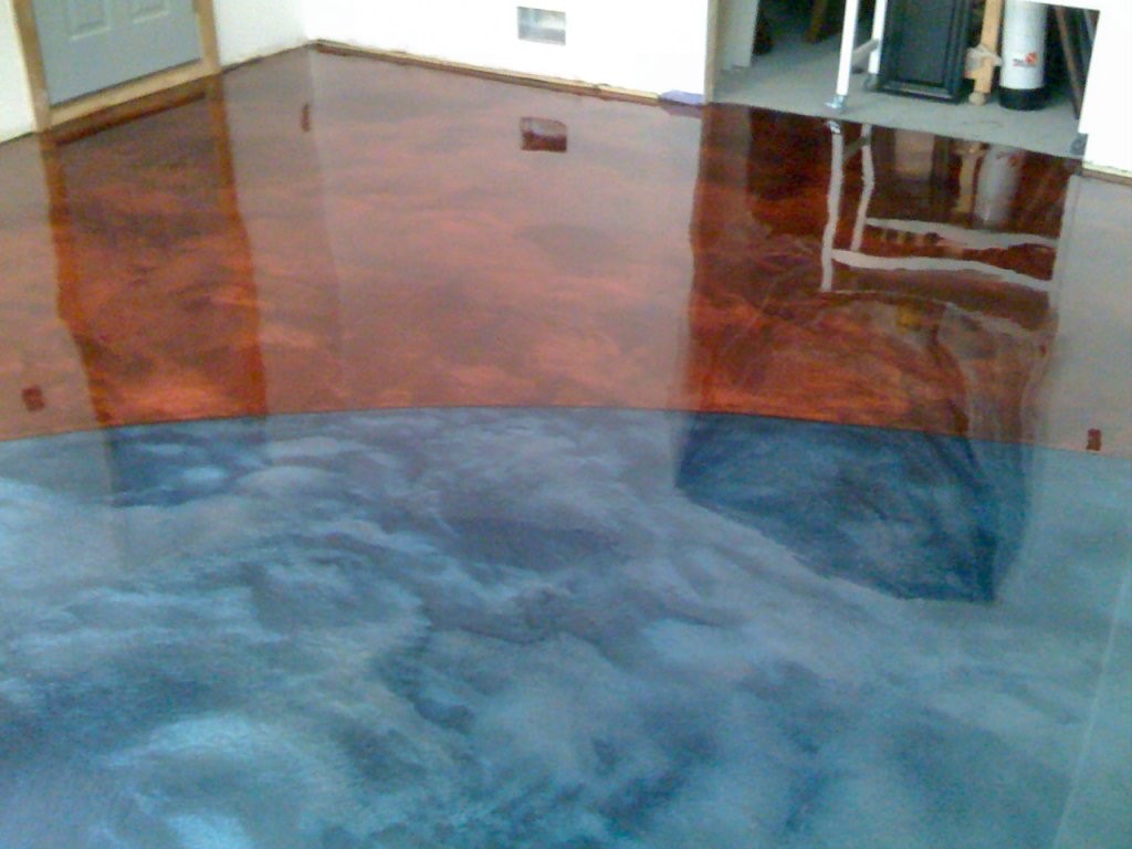 Two Tone Metallic Epoxy Flooring