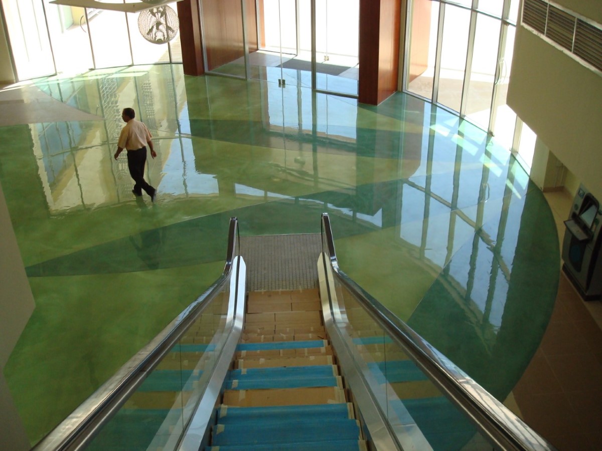 Metallic Epoxy Flooring In Commercial Space