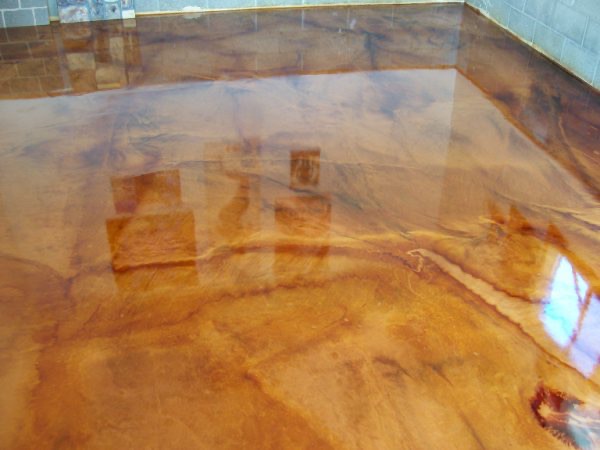 Orange Metallic Epoxy Flooring