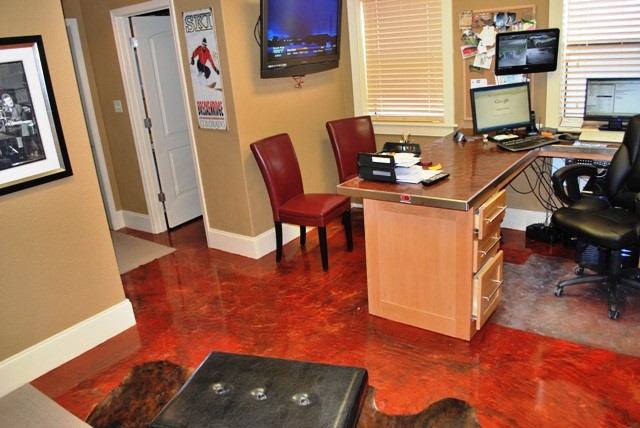 Red Metallic Epoxy Flooring In Cape Coral FL