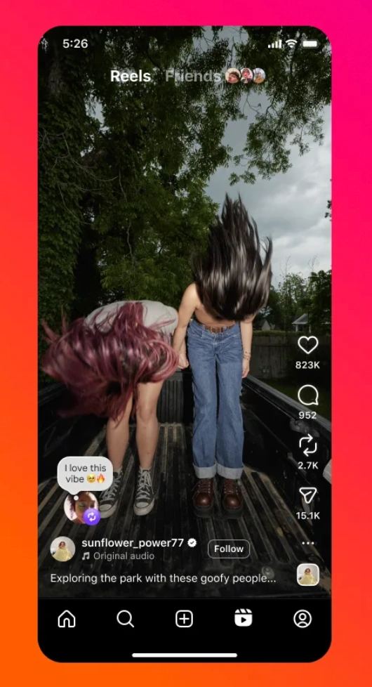 Instagram repost feature