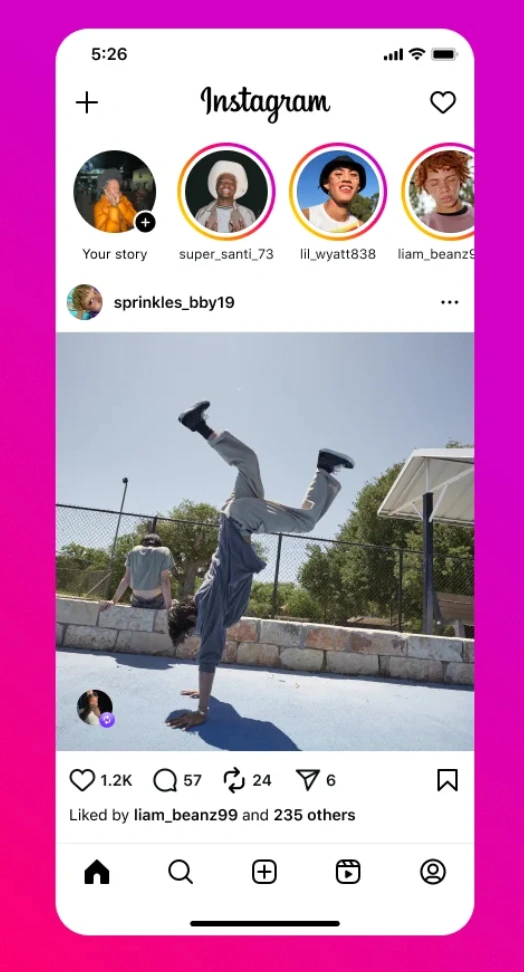 Instagram repost feature