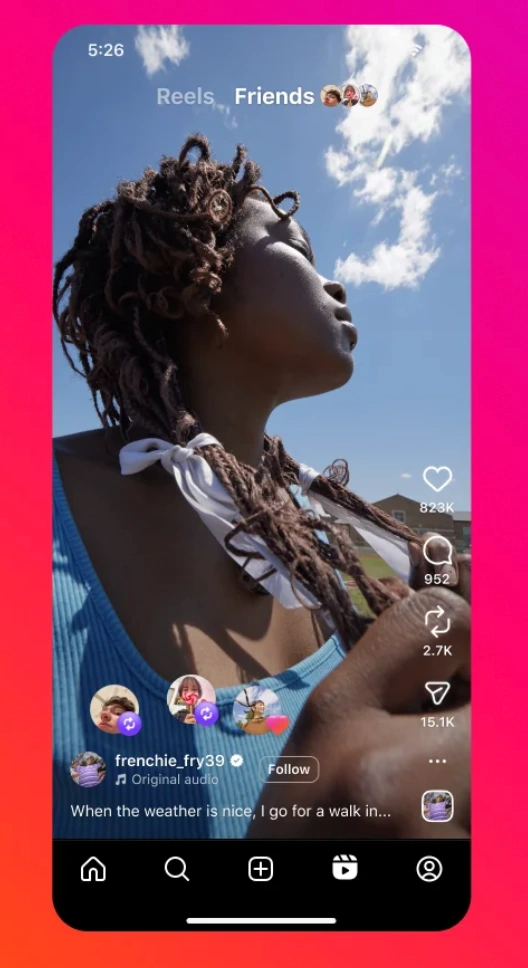 Instagram repost feature