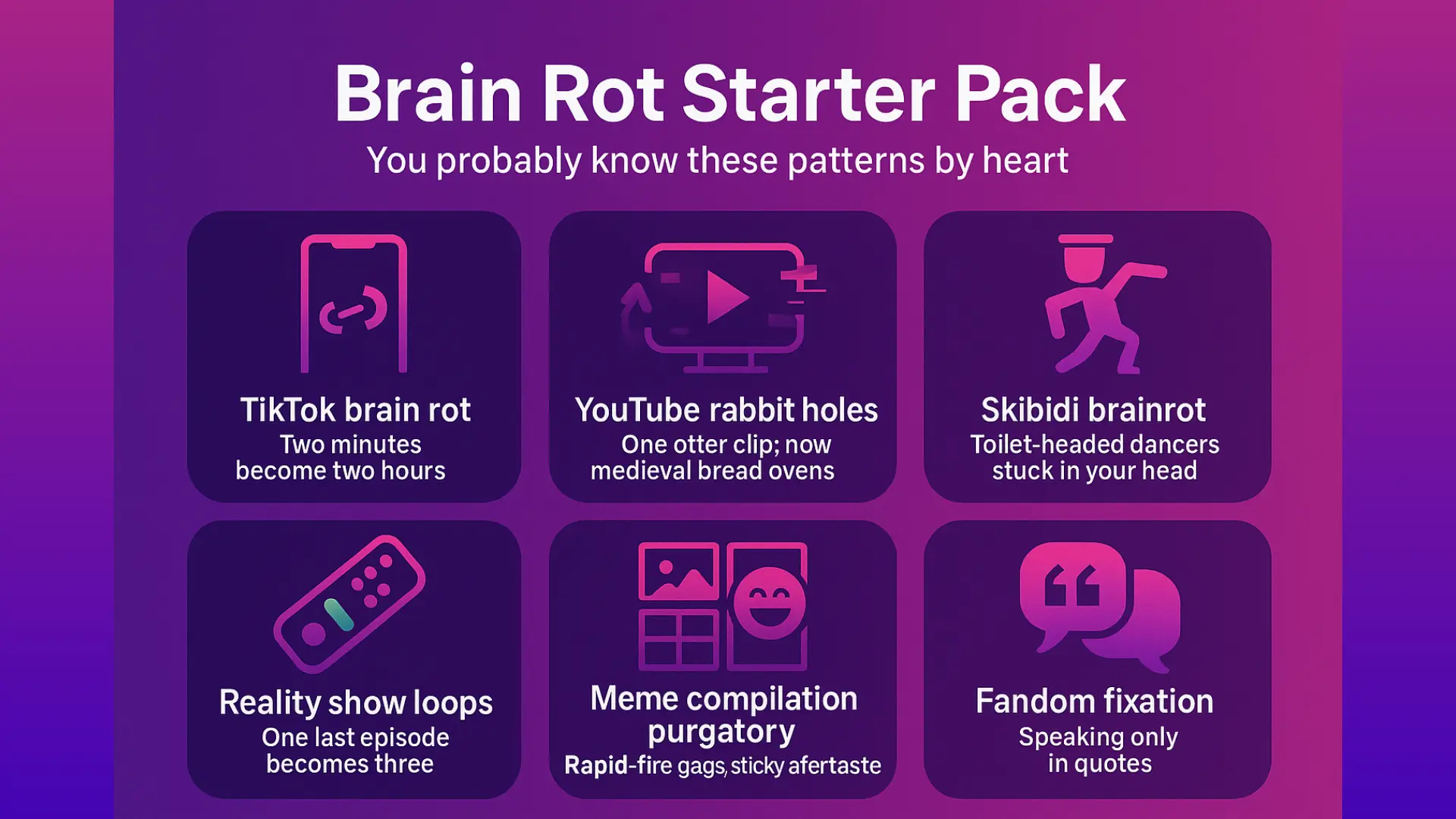 different types of brain rot 