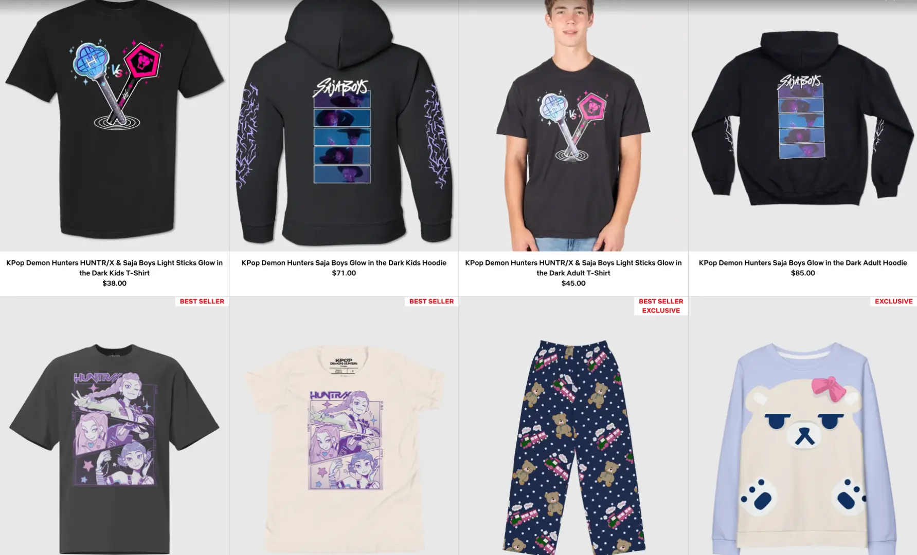 KPop Demon Hunters merch 