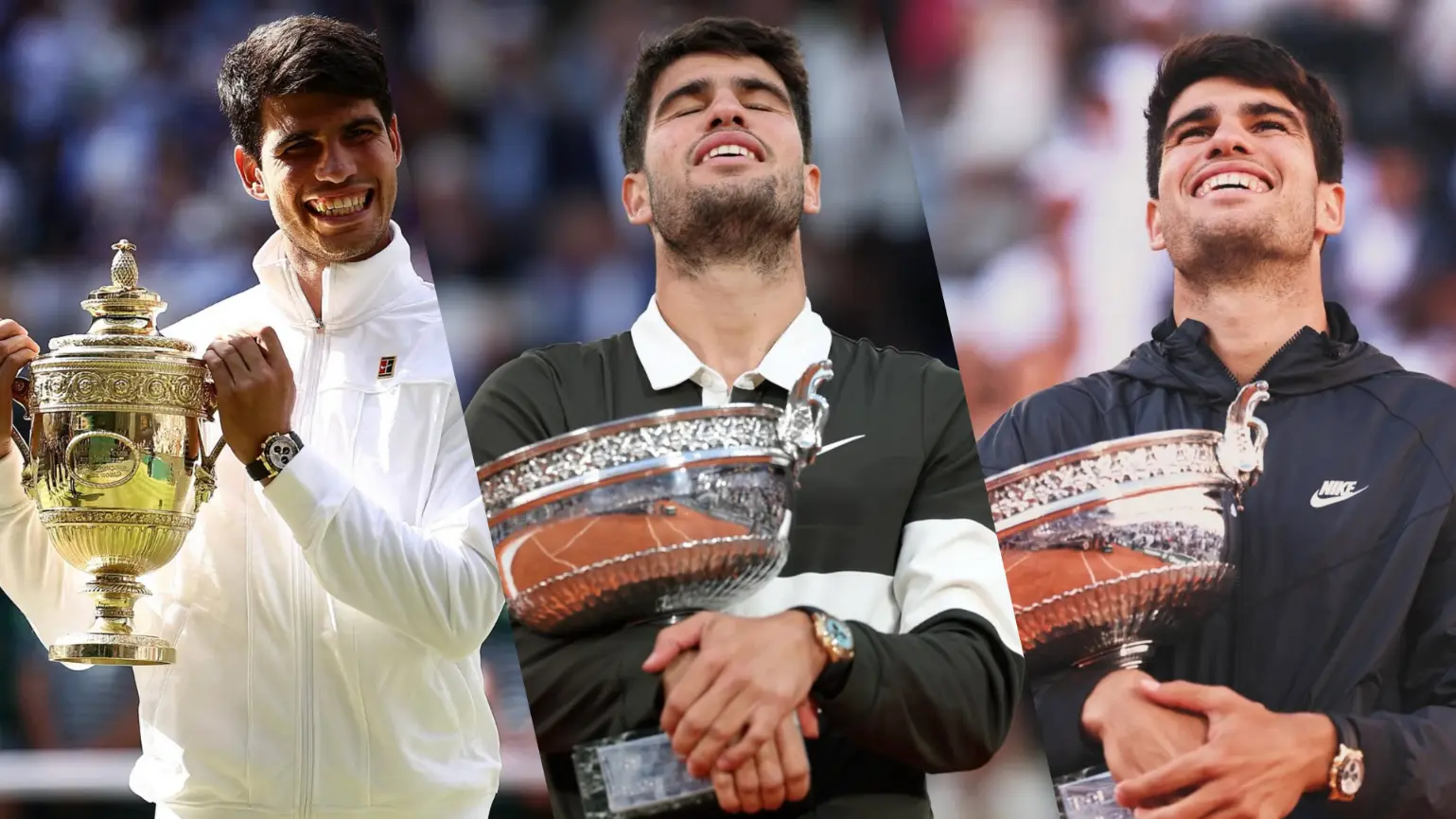 Carlos Alcaraz 2025 earnings and trophies