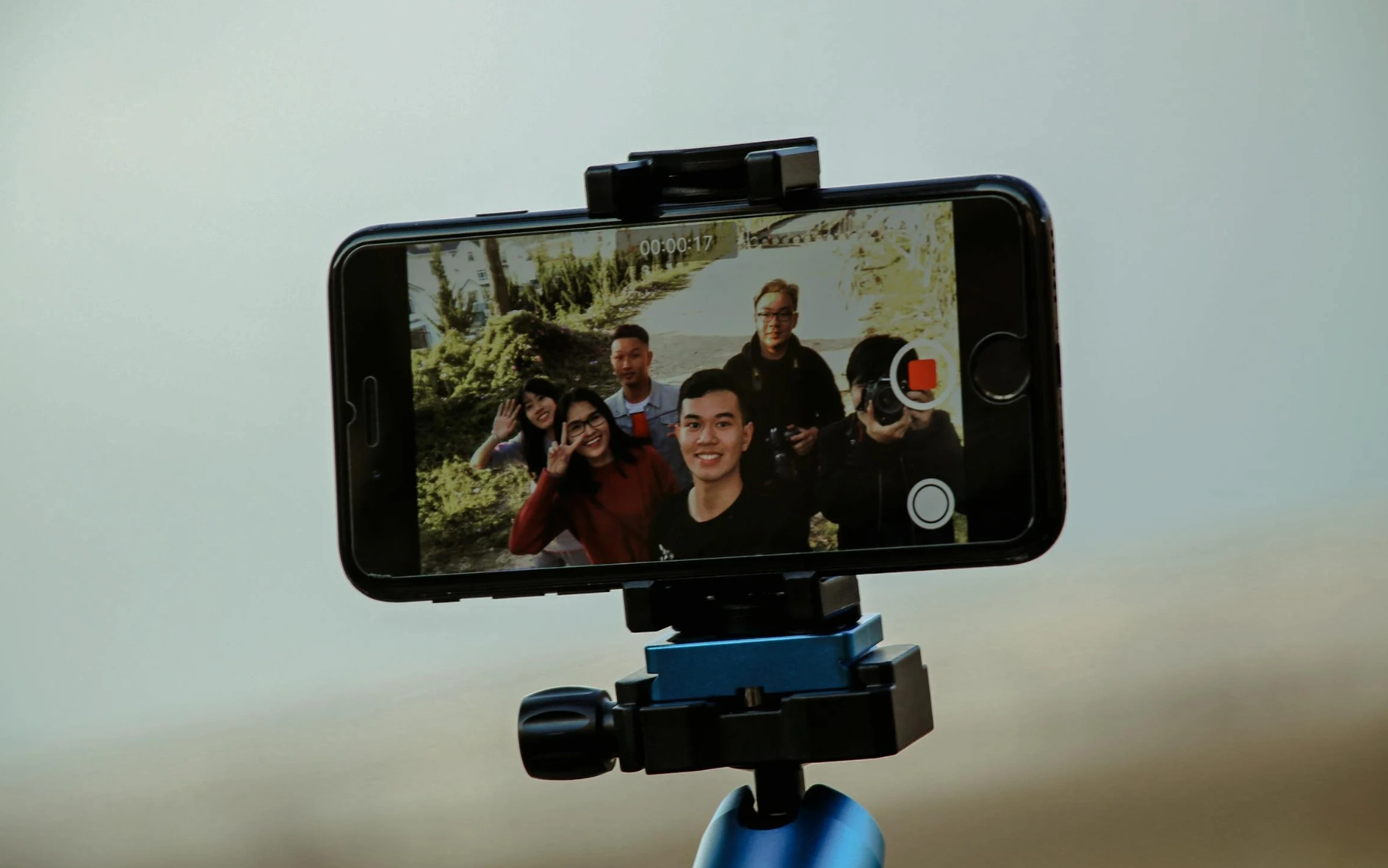 Group of people recording video