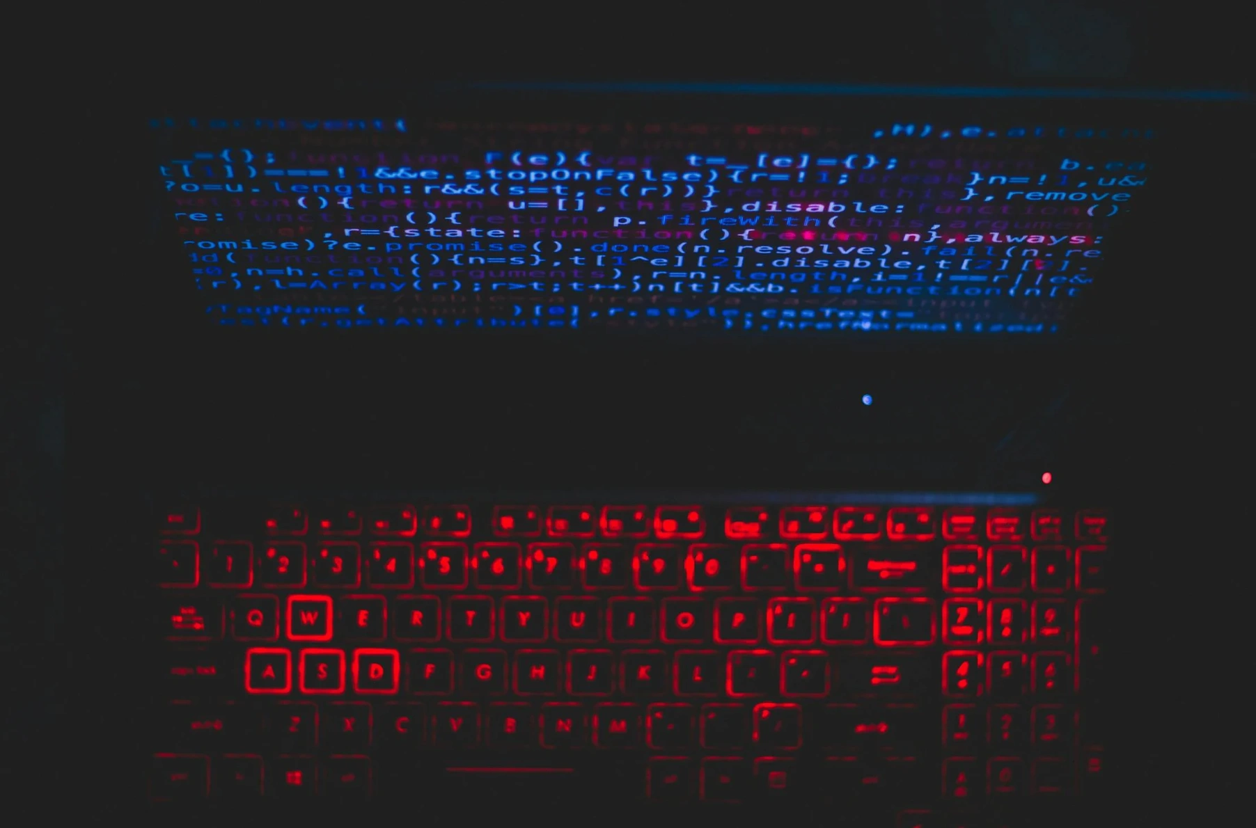 code on laptop
