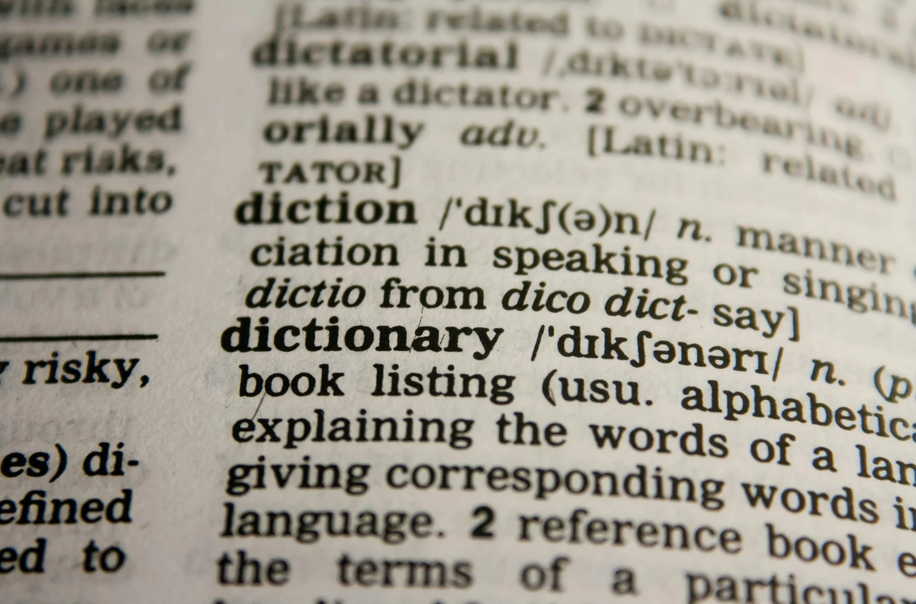 dictionary words