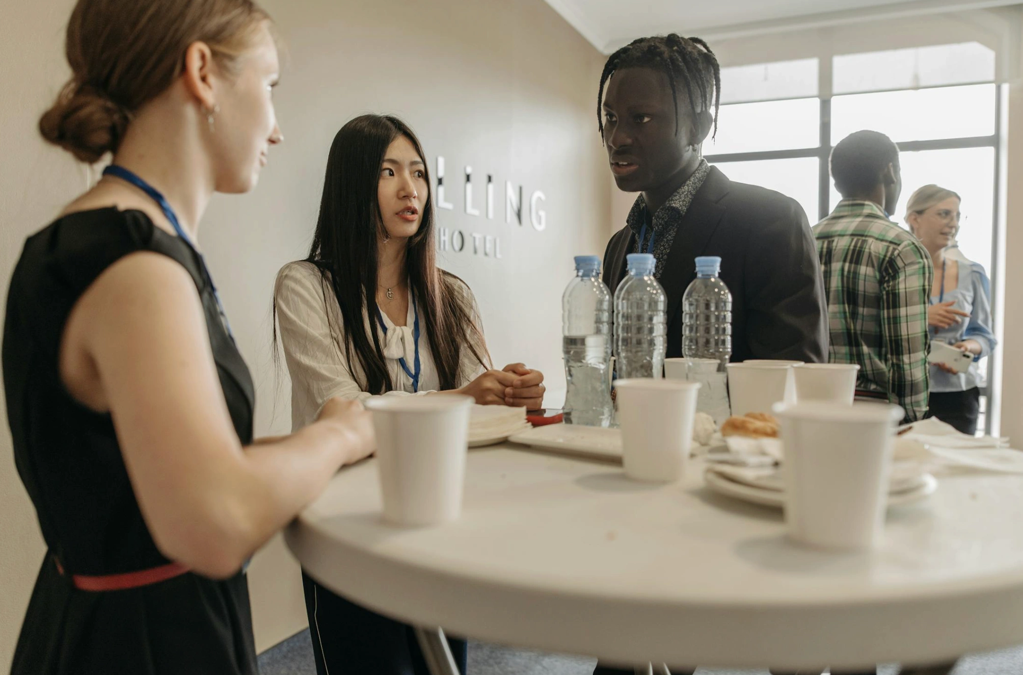 Group of people discussing
