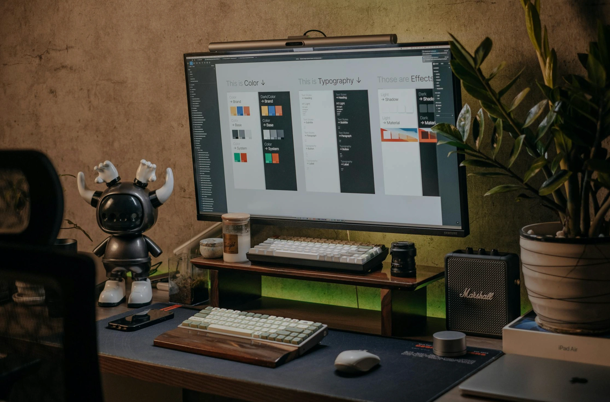 visual assets on display