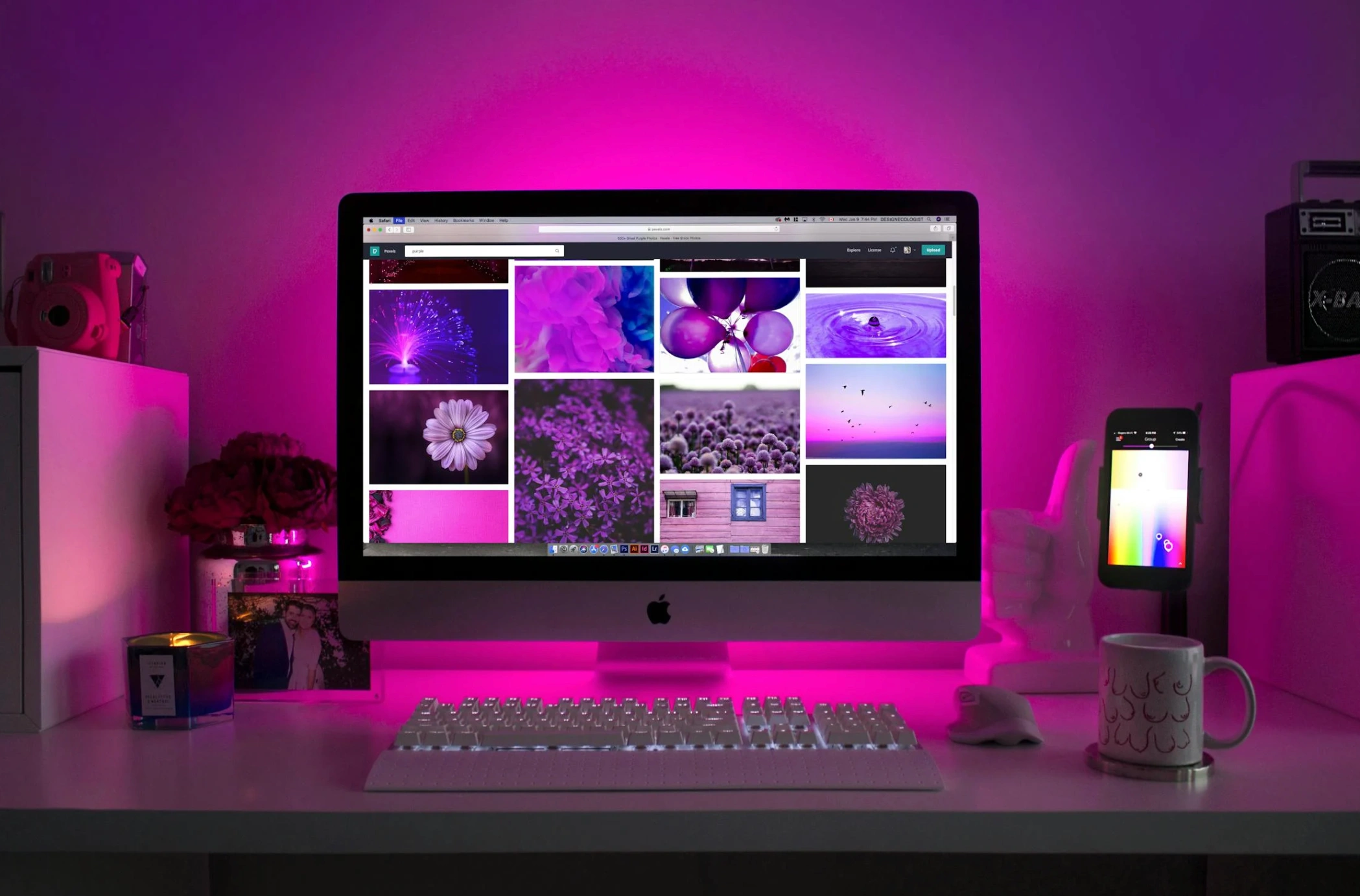 visual images on computer screen