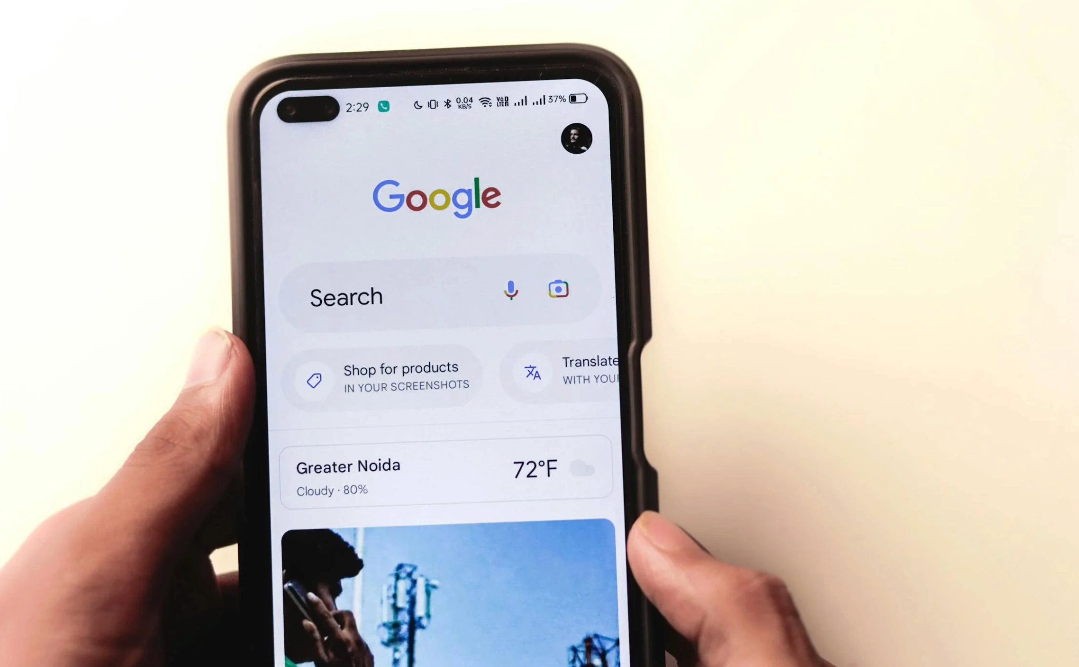 Google on phone