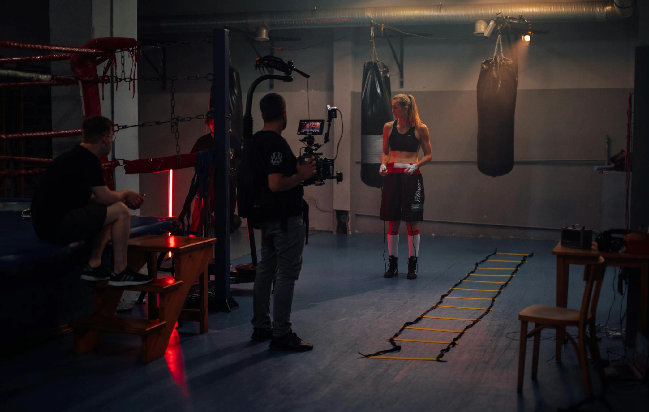 sports content being filmed