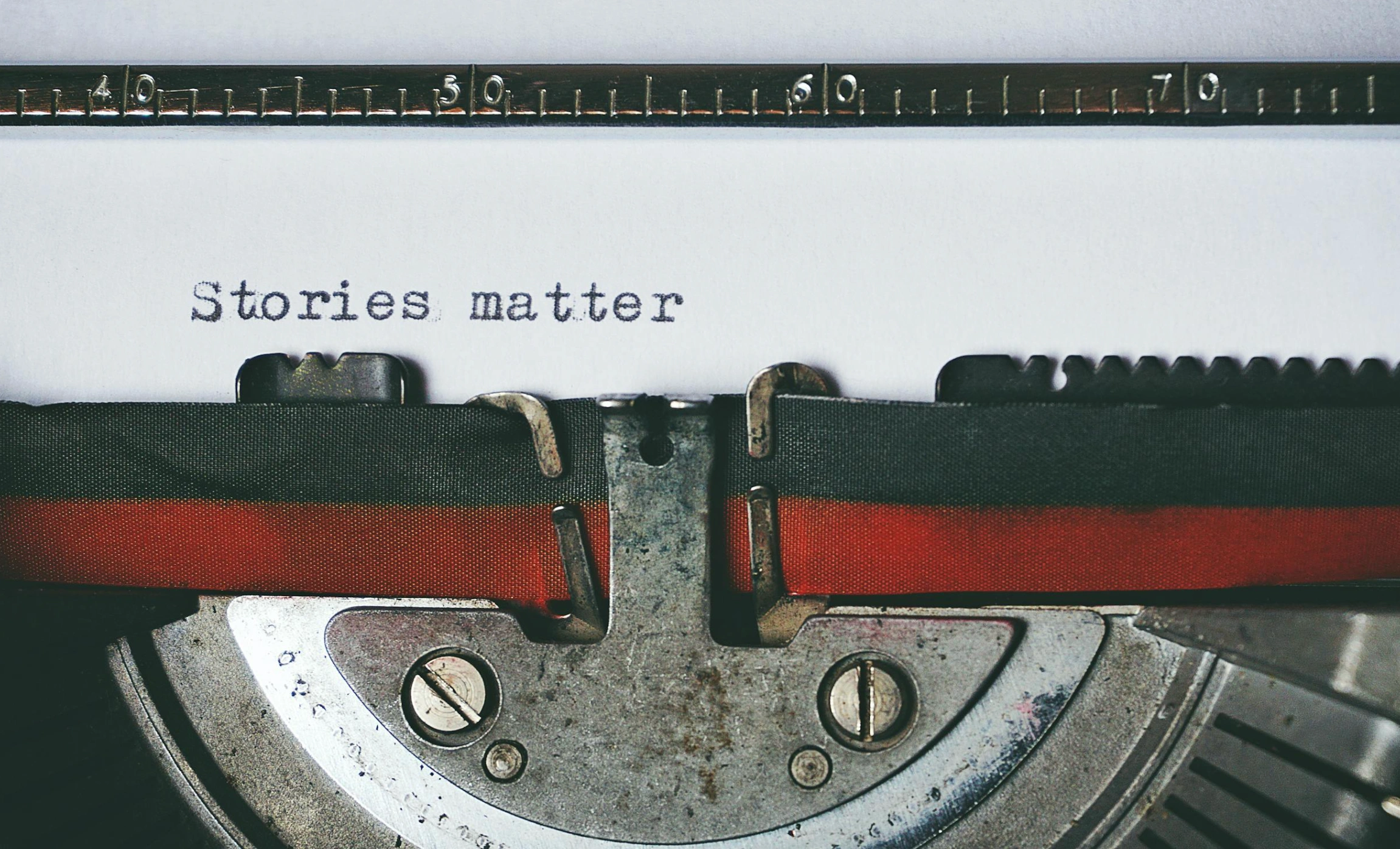 stories matter typewriter