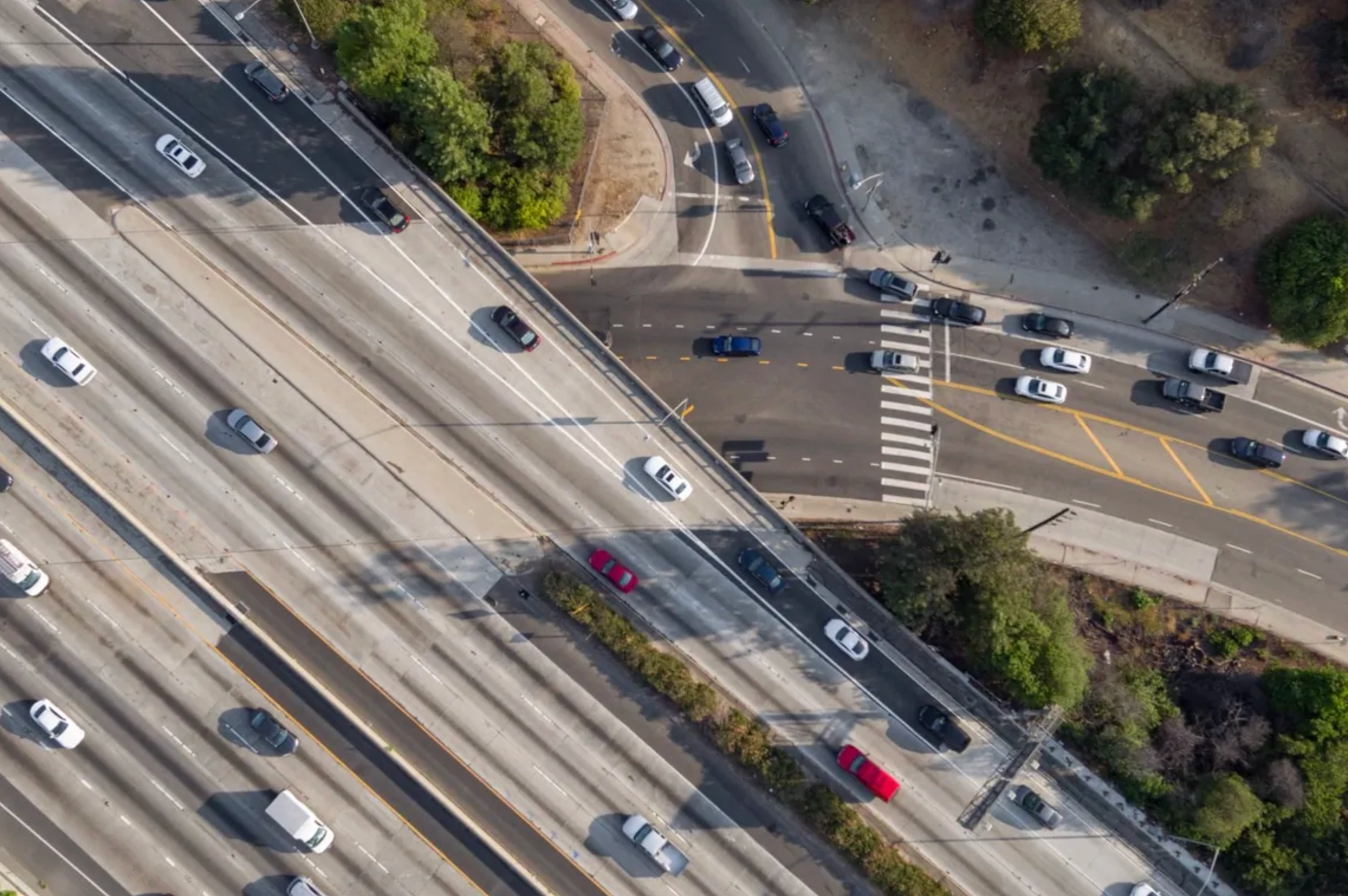 cars driving on highway