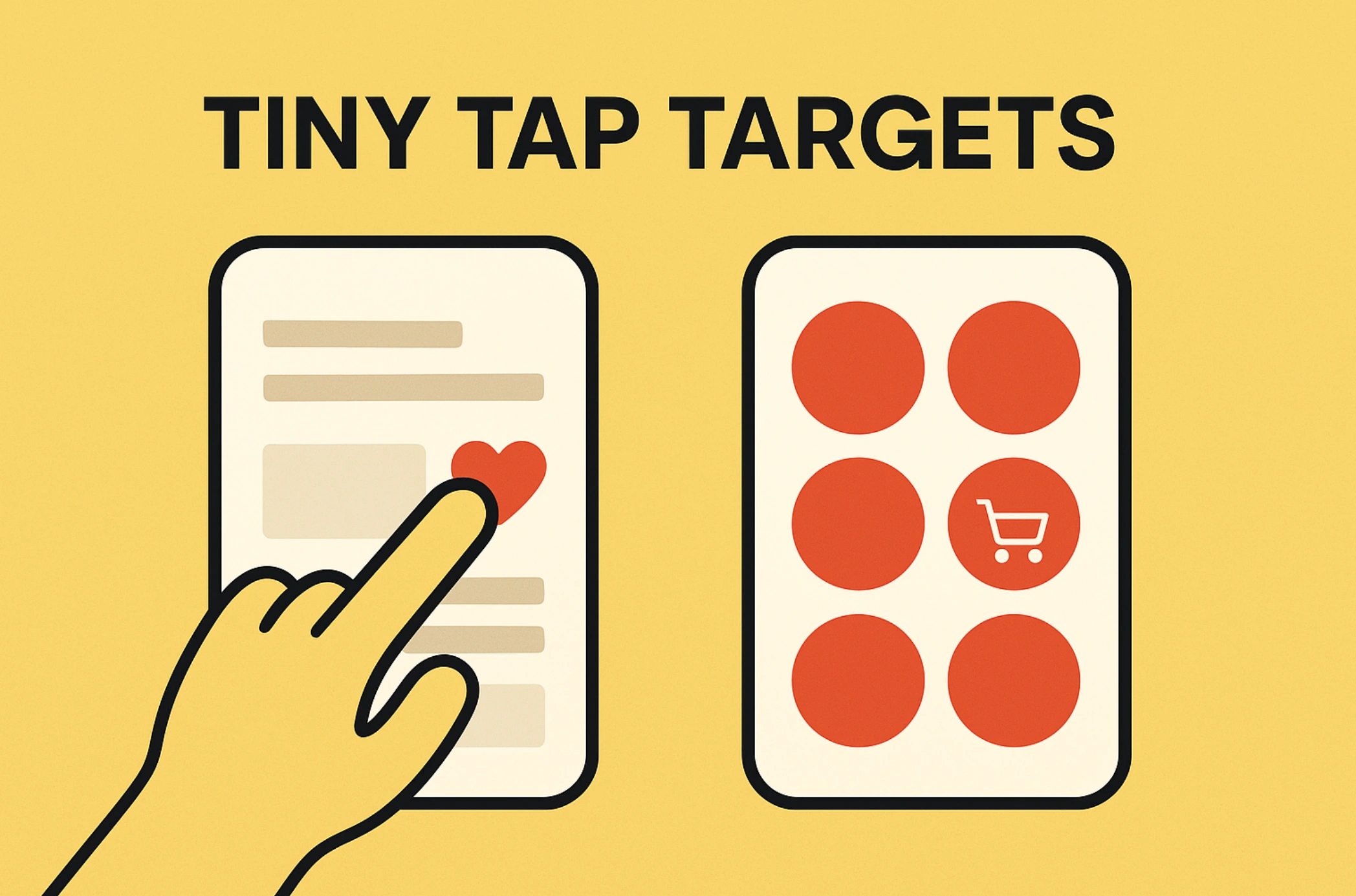 mobile UX audit: tiny tap targets