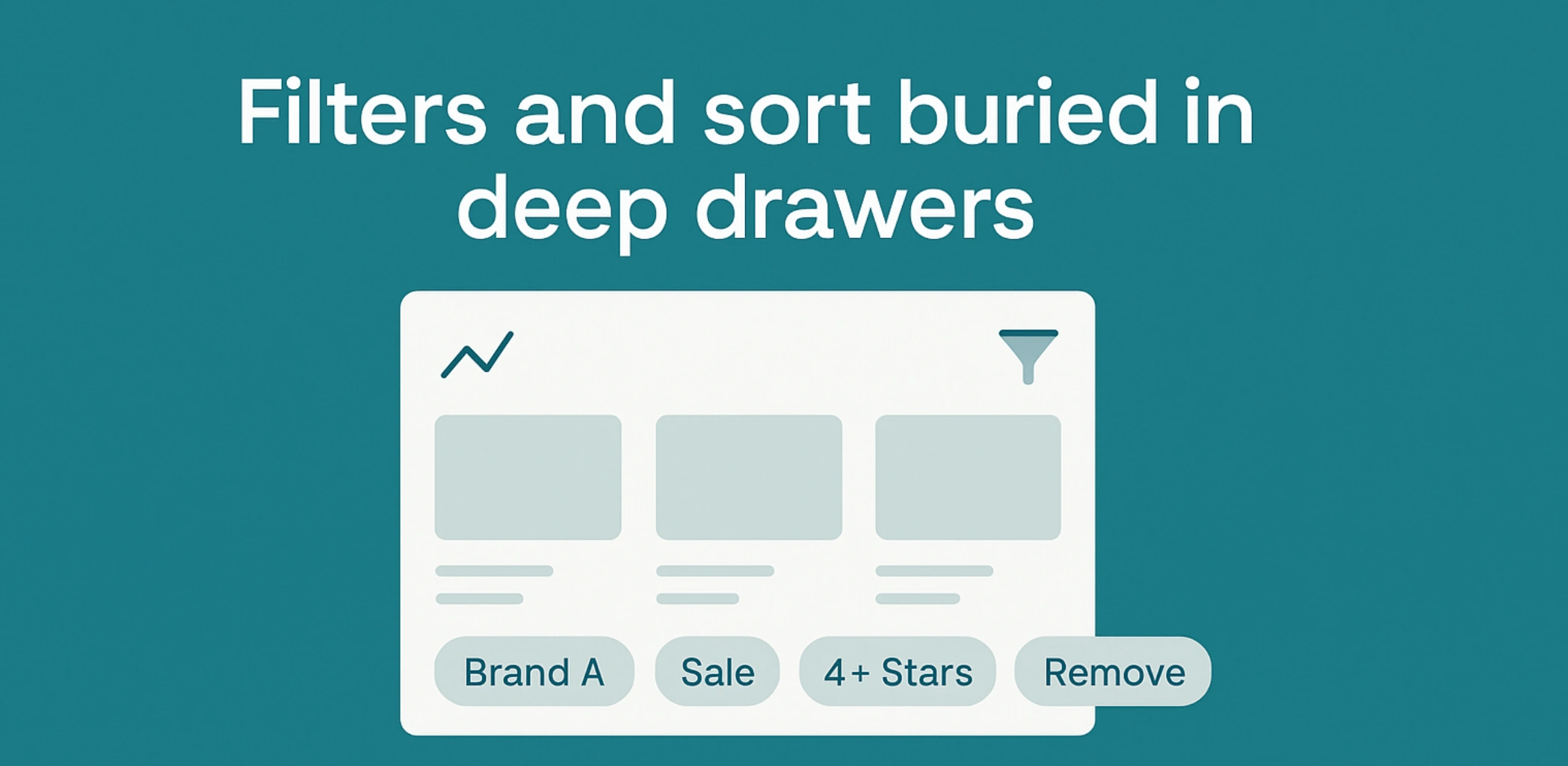 mobile UX audit: filters and sort buried in deep drawers