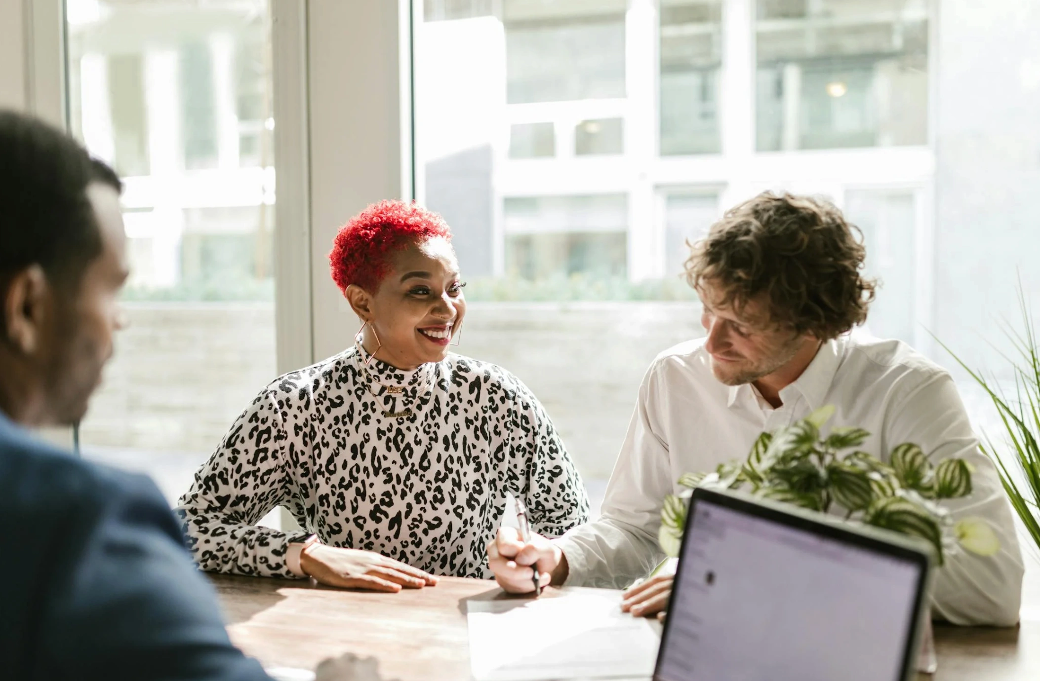 coworkers analyzing information (proof)