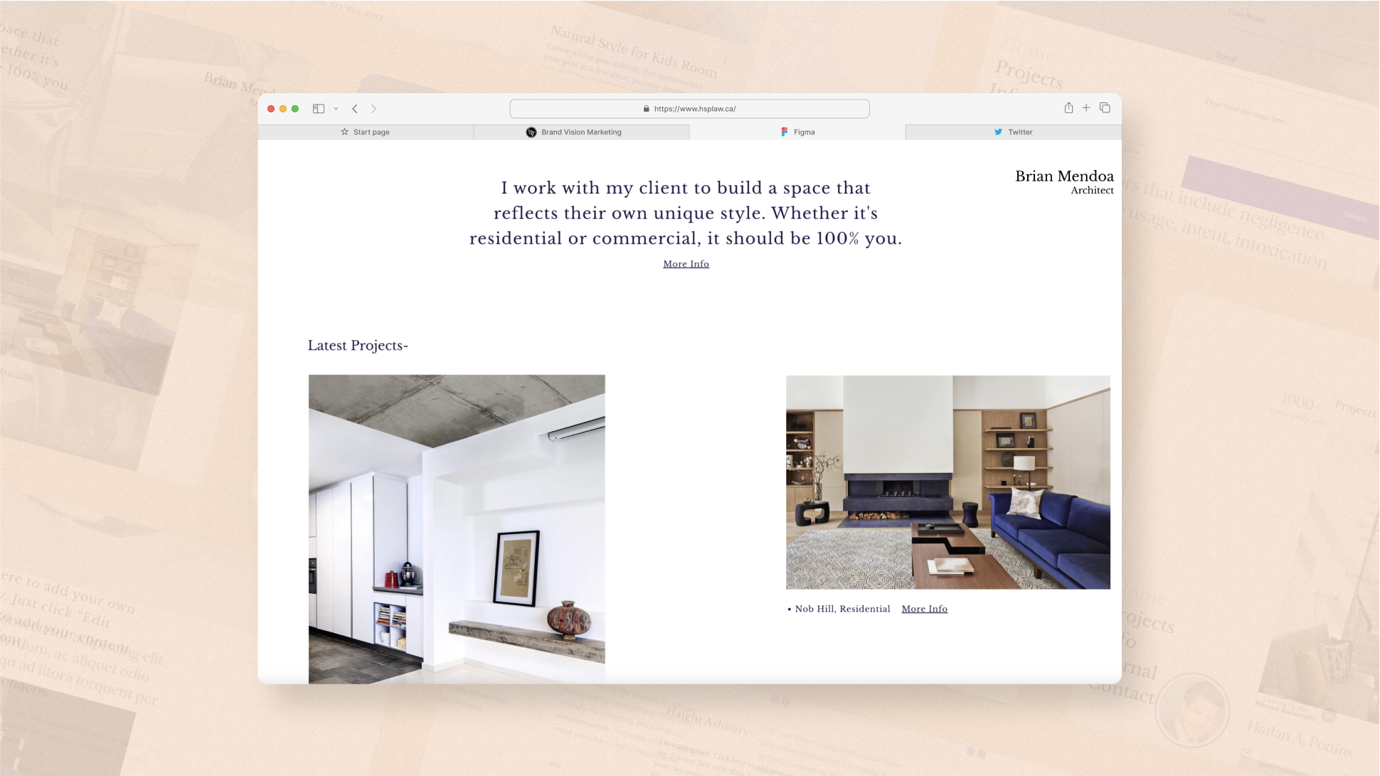 Safari Mockup for Brian Mendoza by Brand Vision Marketing
