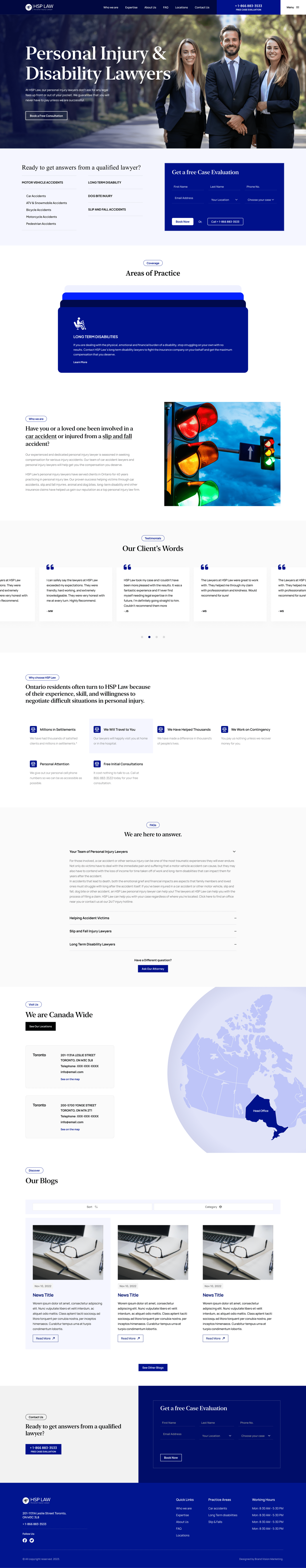 Brand Vision Marketing Creates a Sophisticated and Polished Website for HSP Law.